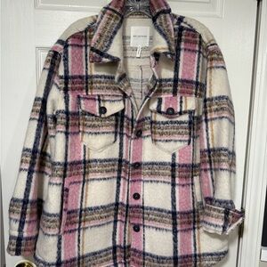 Avec Les Filles Pink and Blue Plaid Jacket